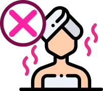 시술 후 감염 예방을 위한 사우나 및 탕 목욕 금지 안내