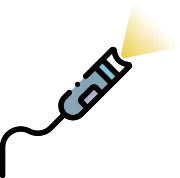 초소형 카메라가 달린 관절경 삽입 단계