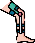 무릎 보호를 위한 각도 조절 보조기 착용 안내