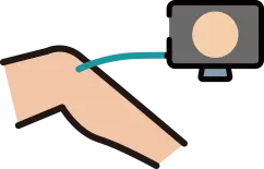 관절경을 이용한 무릎 내부 십자인대 상태 확인 및 정리 과정