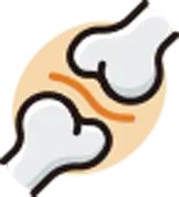 점탄성을 이용한 관절 윤활 및 충격 흡수 보호 기능 아이콘