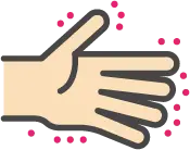 양쪽 손발의 감각 둔화 및 찌릿한 저림 증상 안내 아이콘