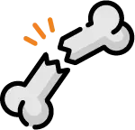 골절 외상 및 류마티스 관절염 등 고관절염의 2차성 원인 안내 아이콘