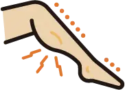 허리부터 다리 발끝까지 이어지는 좌골신경 방사통 경로 안내