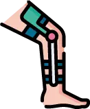 무릎의 가동 범위를 제한하고 안정성을 제공하는 맞춤형 보조기 착용 안내