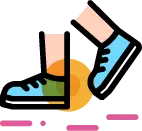 인대가 미세하게 늘어난 1도 발목 염좌 상태 안내 아이콘