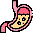 장기적인 위산 역류로 인해 식도가 좁아지는 식도 협착 및 궤양 합병증