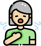 호흡 곤란 증상 일러스트