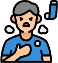천식의 원인 및 호흡기 증상 이미지