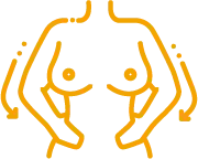 손을 허리에 얹고 팔꿈치를 앞으로 내민 자세